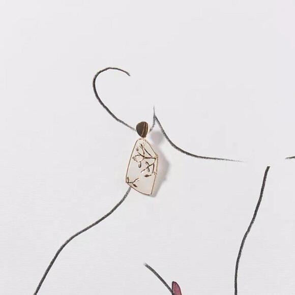 Anthropologie Nori Drop Earrings Clear Quartz - Picture 12 of 12
